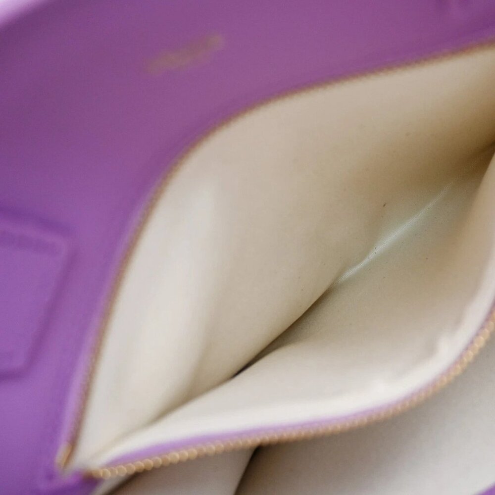 CELINE Vertical Cabas 2Way Shoulder Hand Tote Bag Canvas Leather Purple 21EG332 - Picture 10 of 15